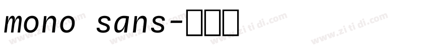 mono sans字体转换